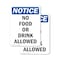 Signmission No Food Or Drink Allowed, 7 in W x Rectangle, Plastic OS-2PACK-NS-P-710-V-14578 - alternate 1